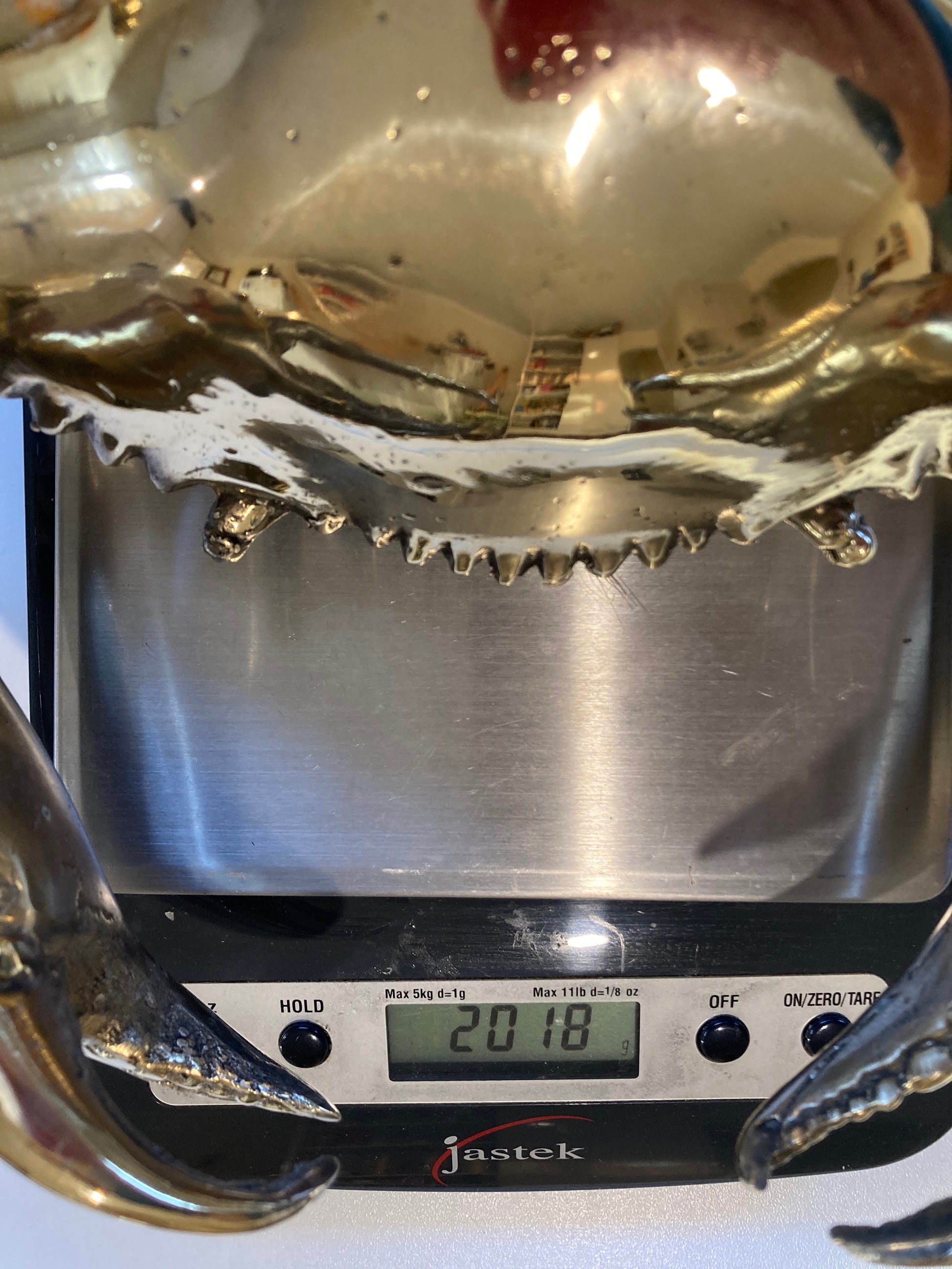 product image weight - Crab Statue (35cm) - Handmade in bronze