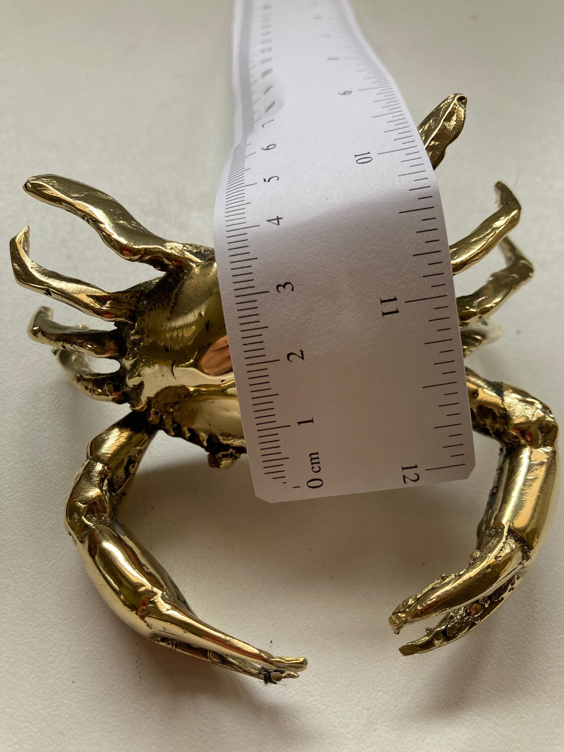 product image dimension 3 - Crab Statue (11cm) - Handmade in bronze