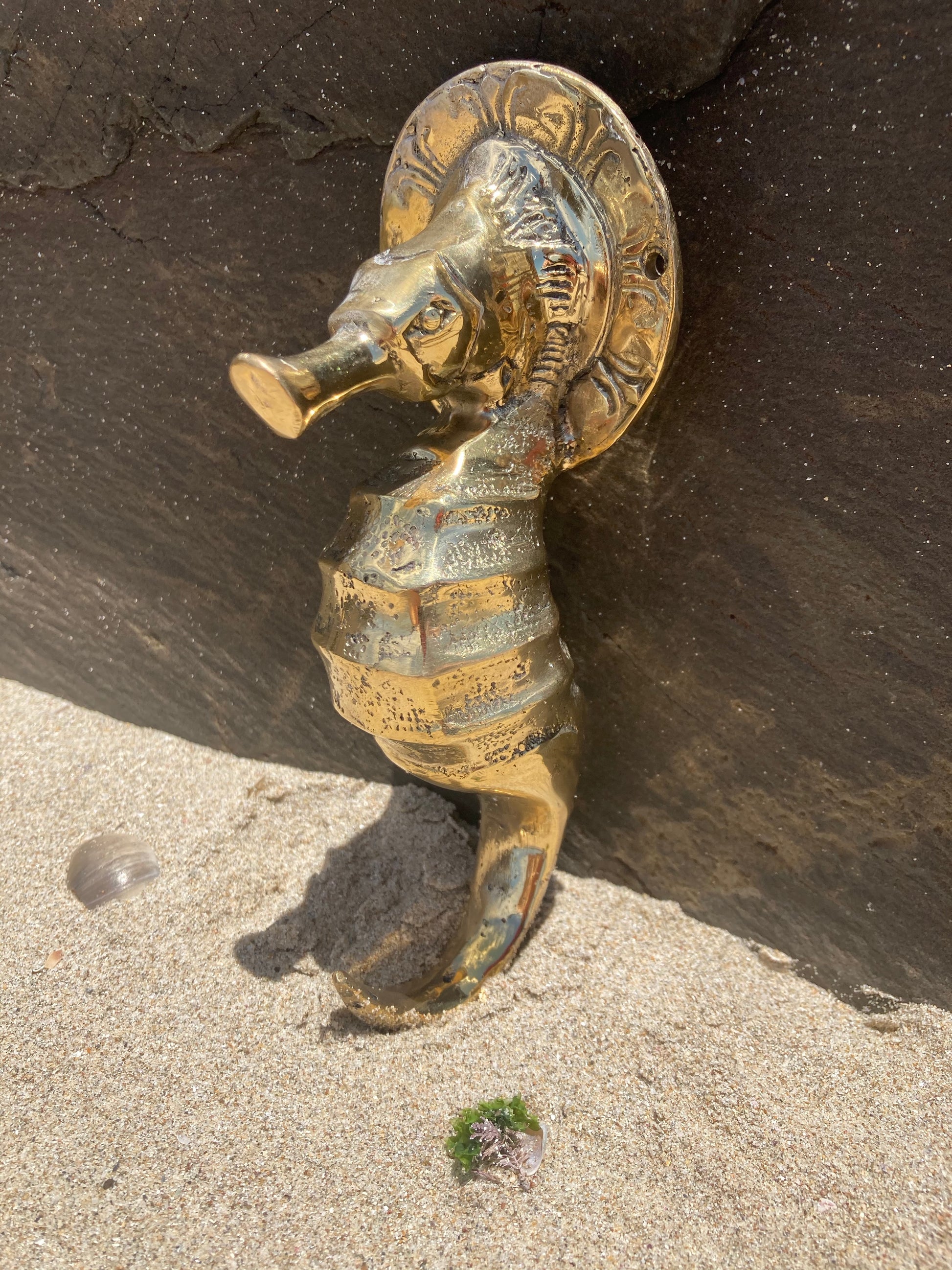 product image hero 2 - Sea Horse Clothes | Towel | Robe Hook - Handmade in bronze