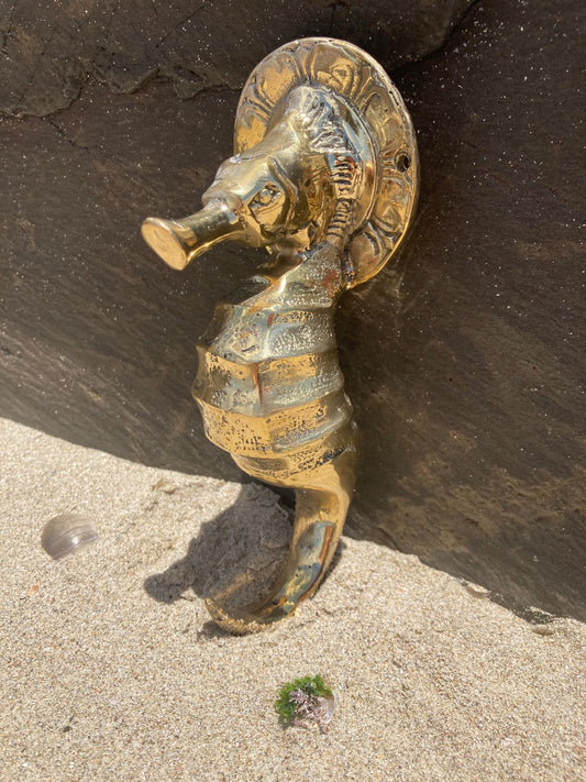 product image hero 2 - Sea Horse Clothes | Towel | Robe Hook - Handmade in bronze