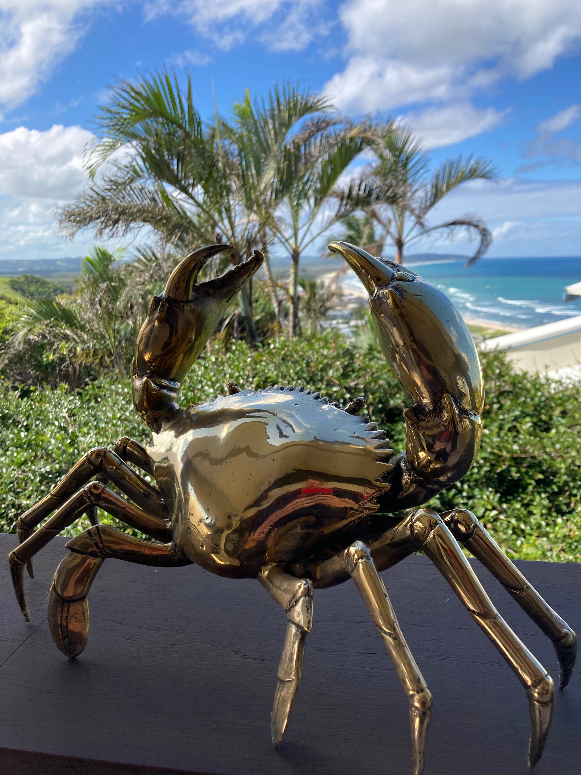 product image hero 2 - Crab Statue (35cm) - Handmade in bronze