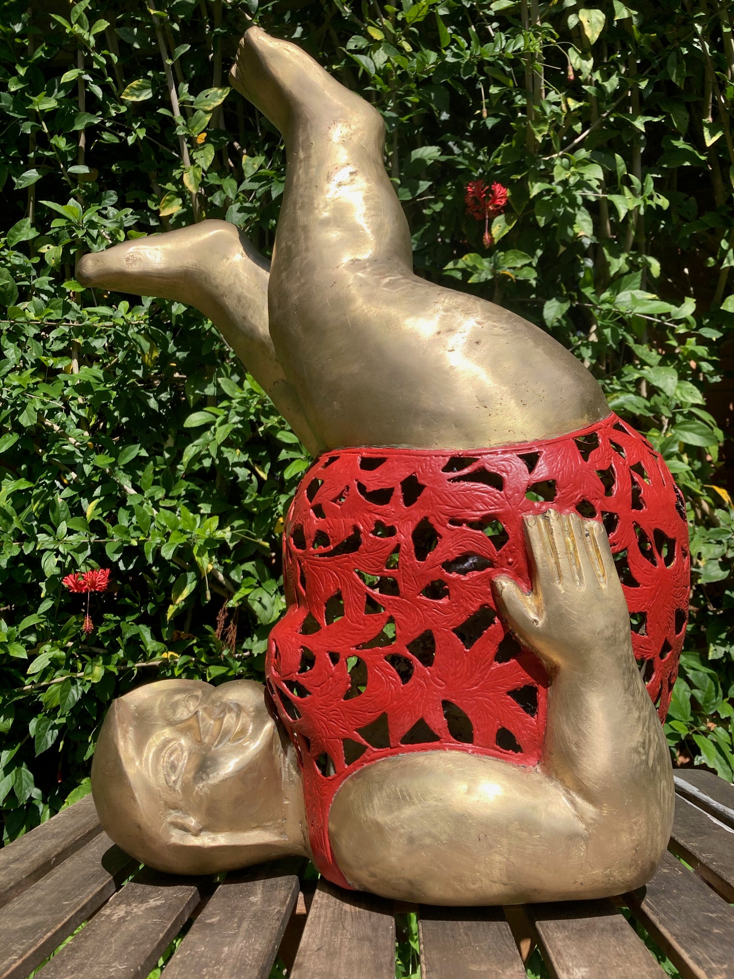 Bronze Betty See Through 60cm, red swimmers