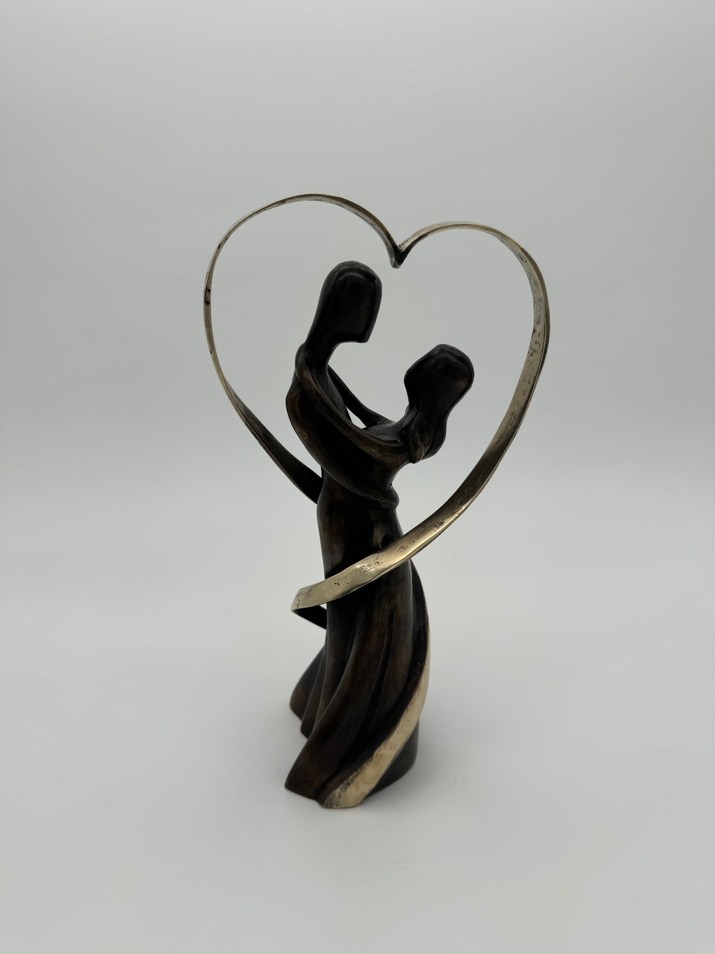 Man & Woman Embracing, Dancing inside Heart