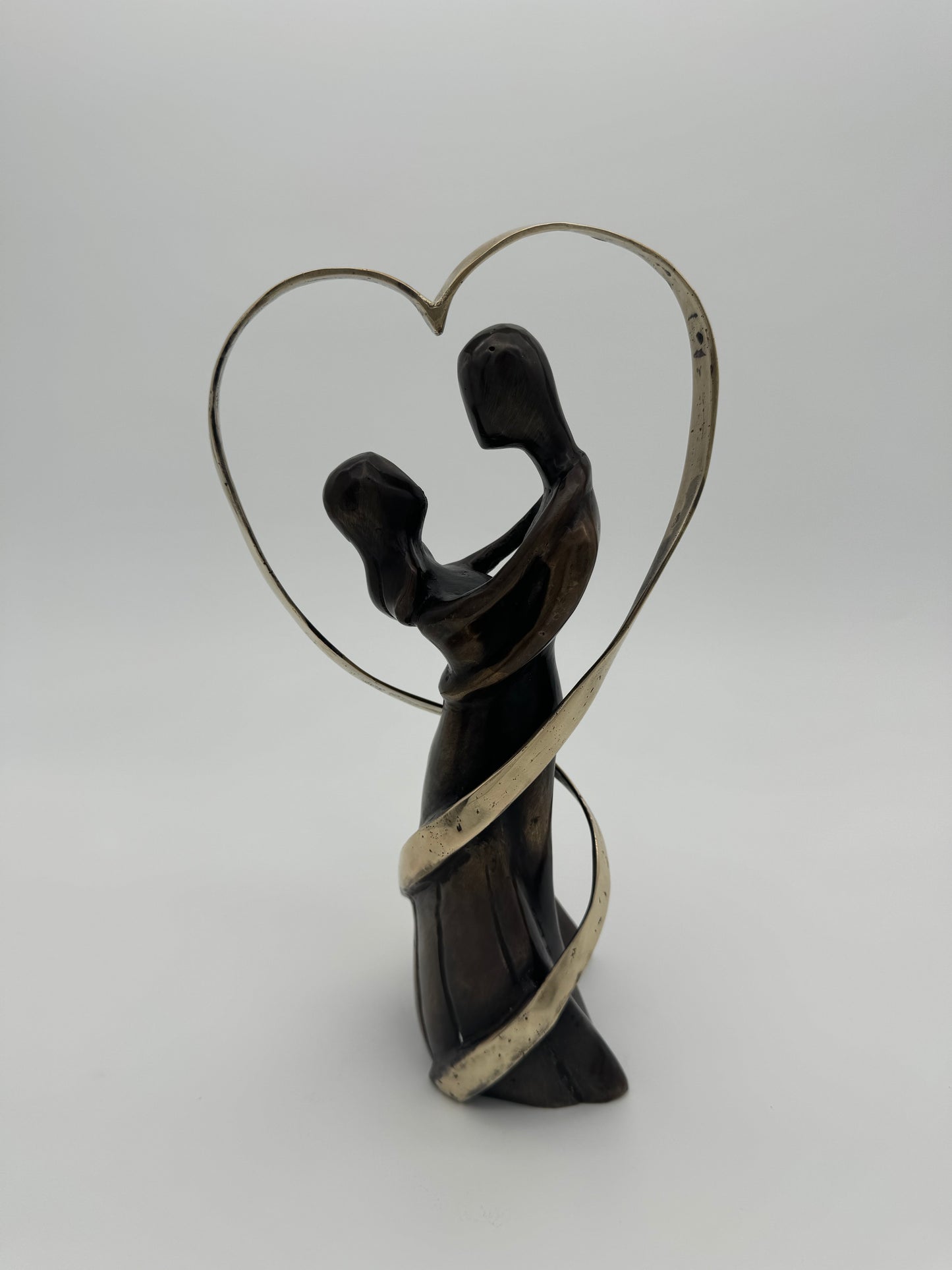 Man & Woman Embracing, Dancing inside Heart