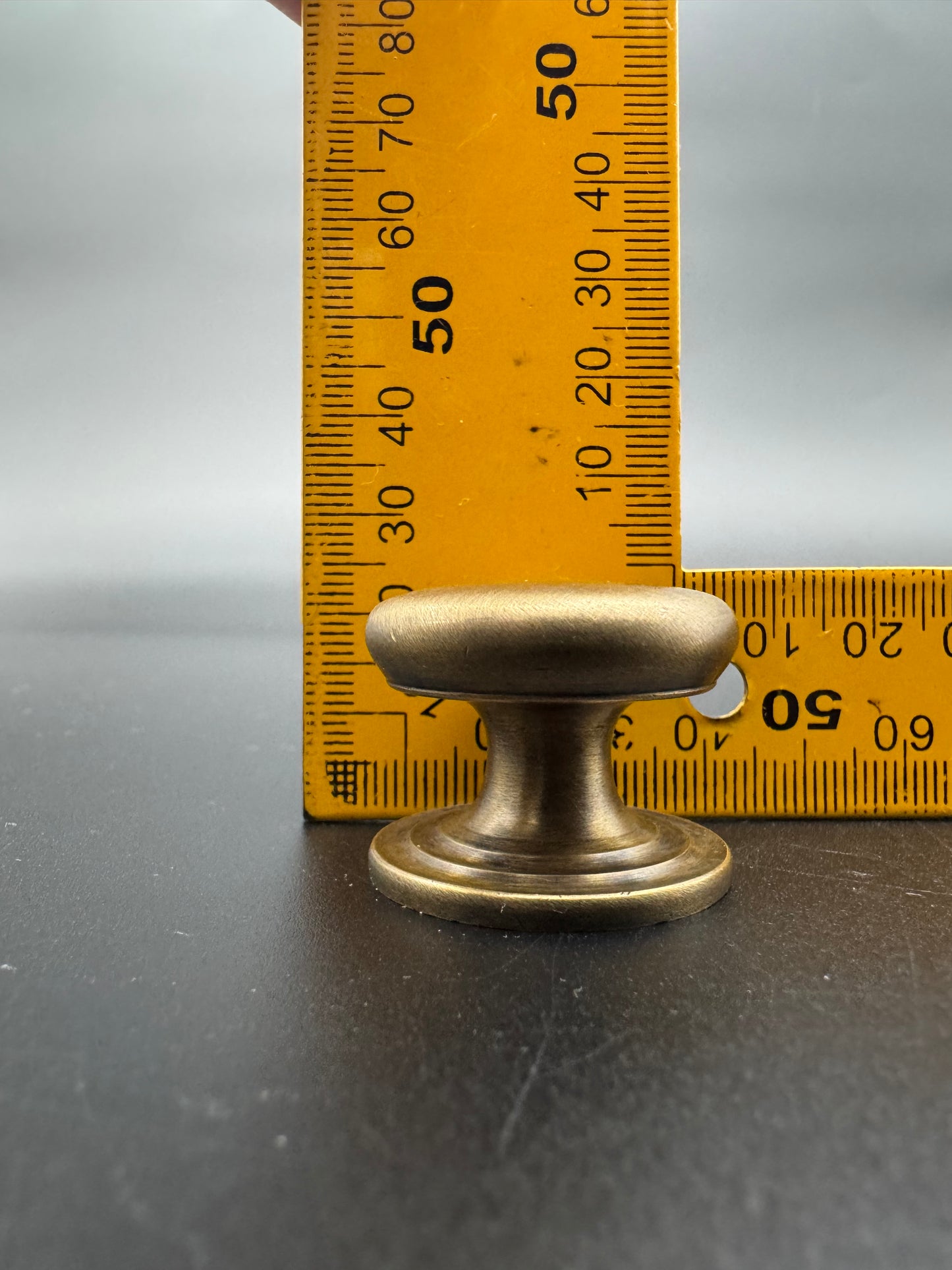 Round Dome Knob with Ringed Base, 3cm