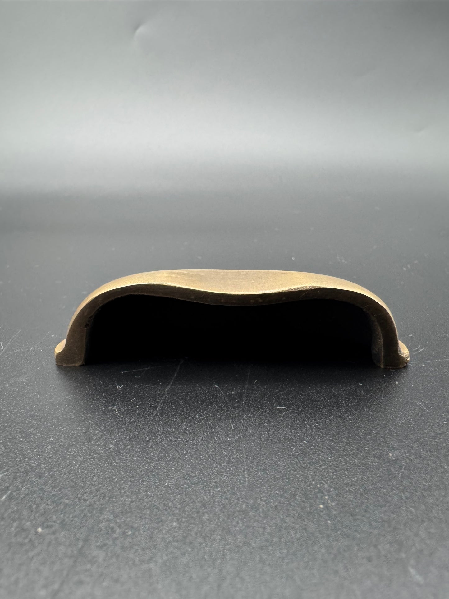 Indented Brass Cup Pull, 8.5cm