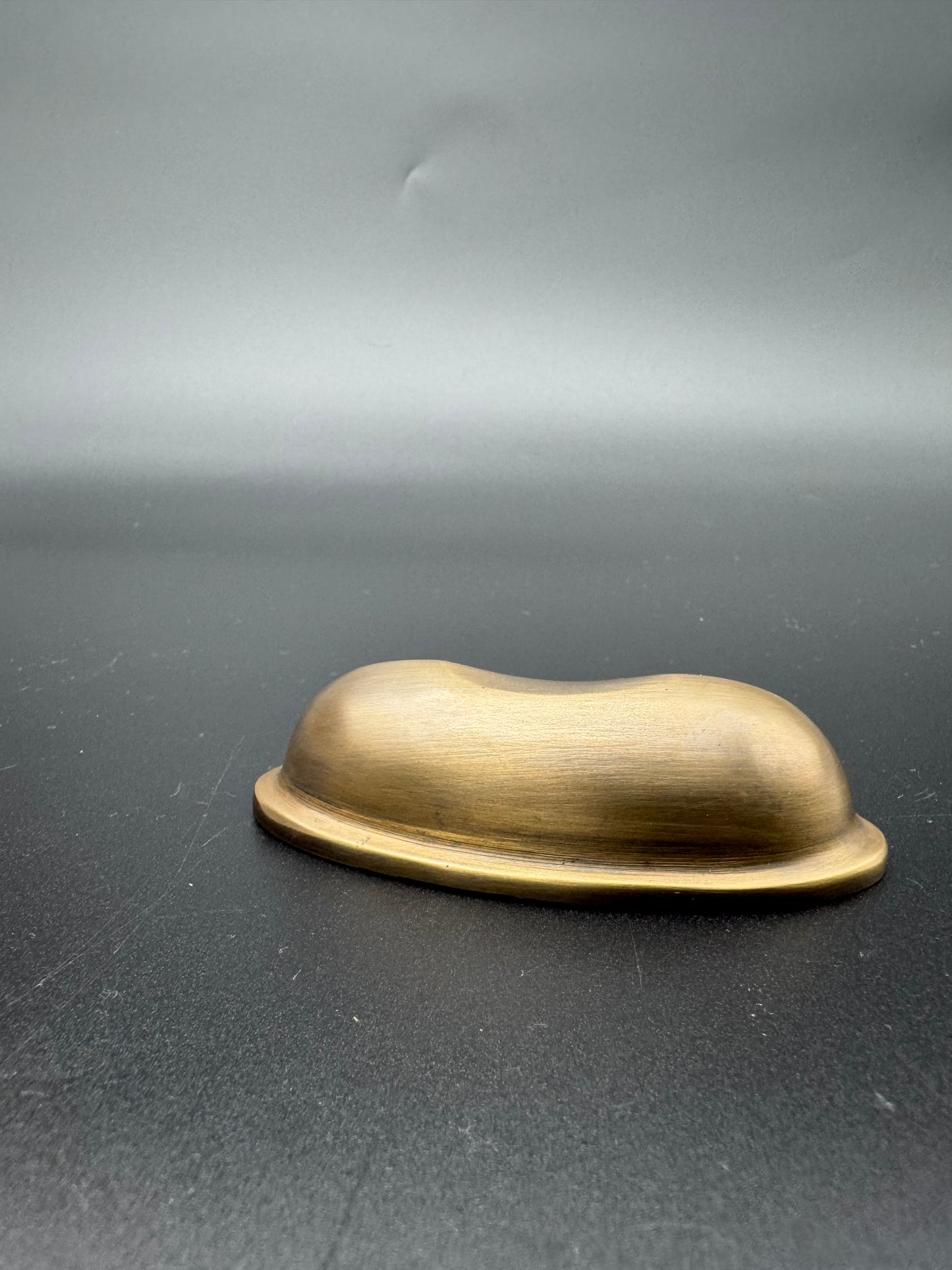 Indented Brass Cup Pull, 8.5cm