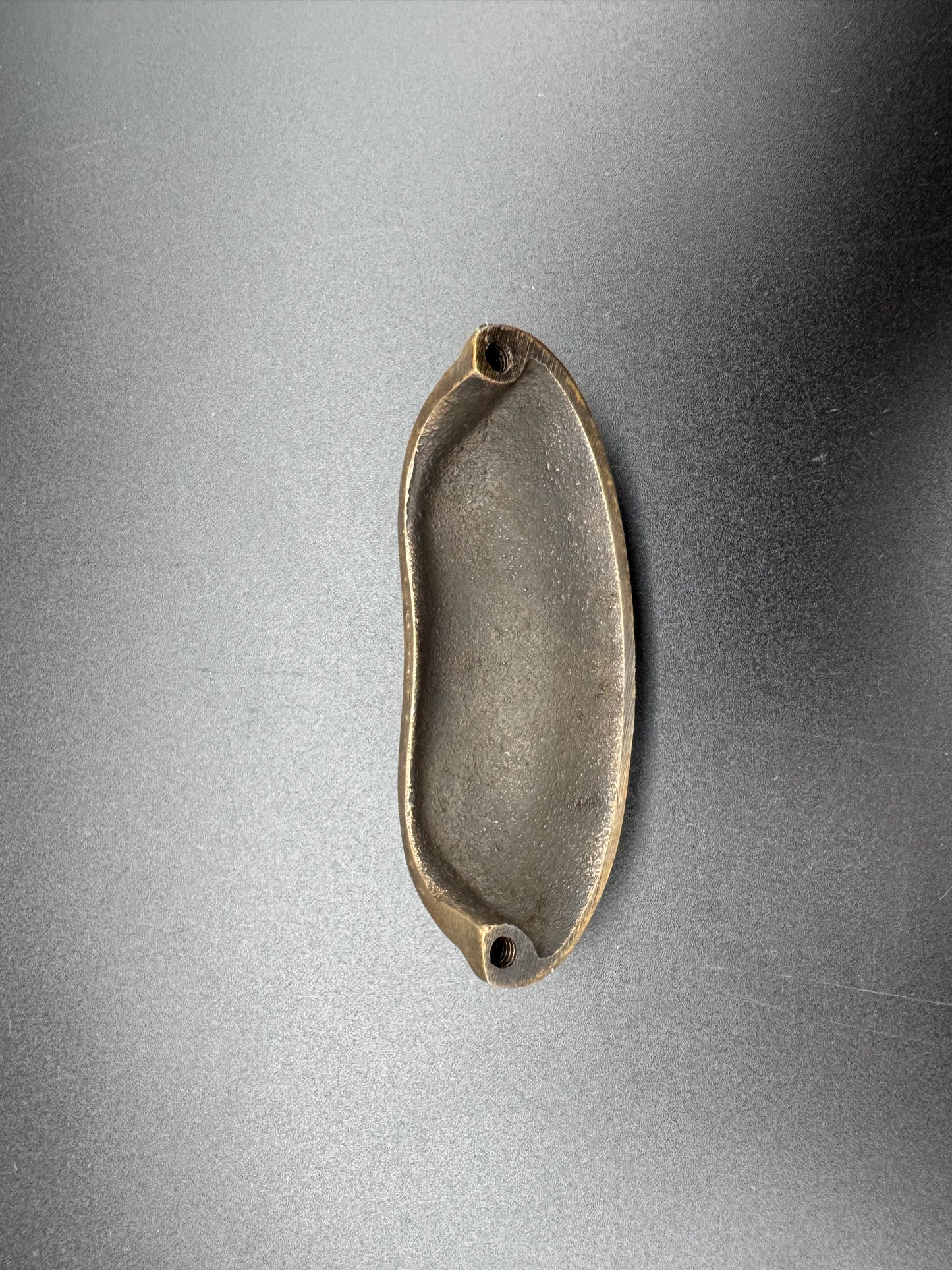 Indented Brass Cup Pull, 8.5cm