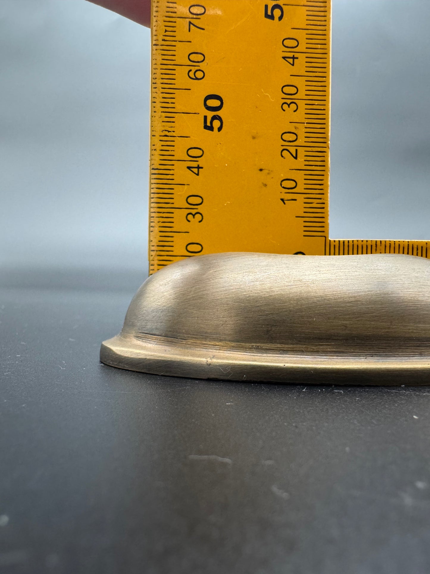 Indented Brass Cup Pull, 8.5cm