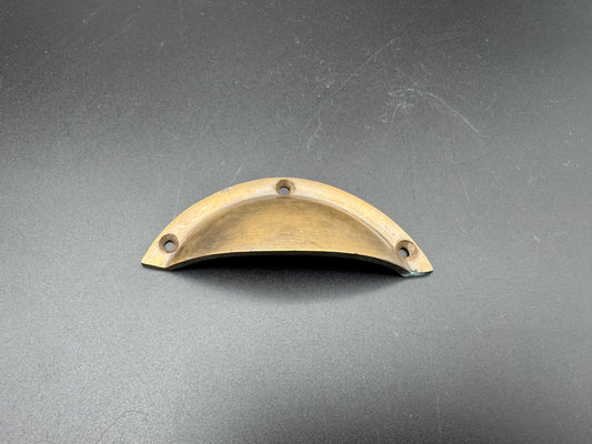 Convex Arc Brass Cup Pull, 9cm