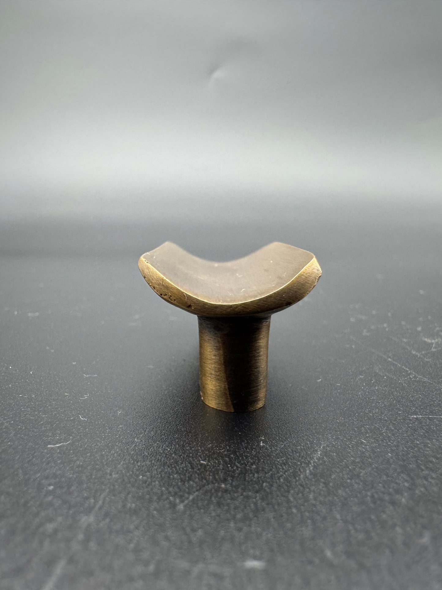 Curved Cylinder Brass Pull Knob, 5cm