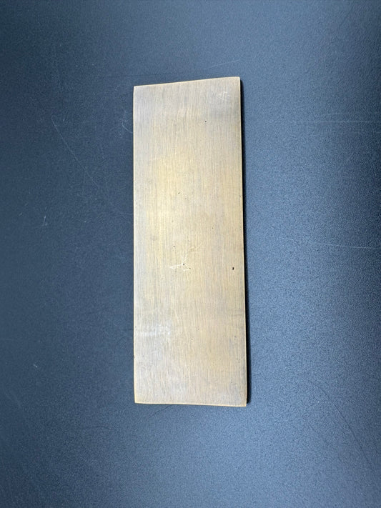 Flat Rectangle Brass Ledge Pull, 10cm