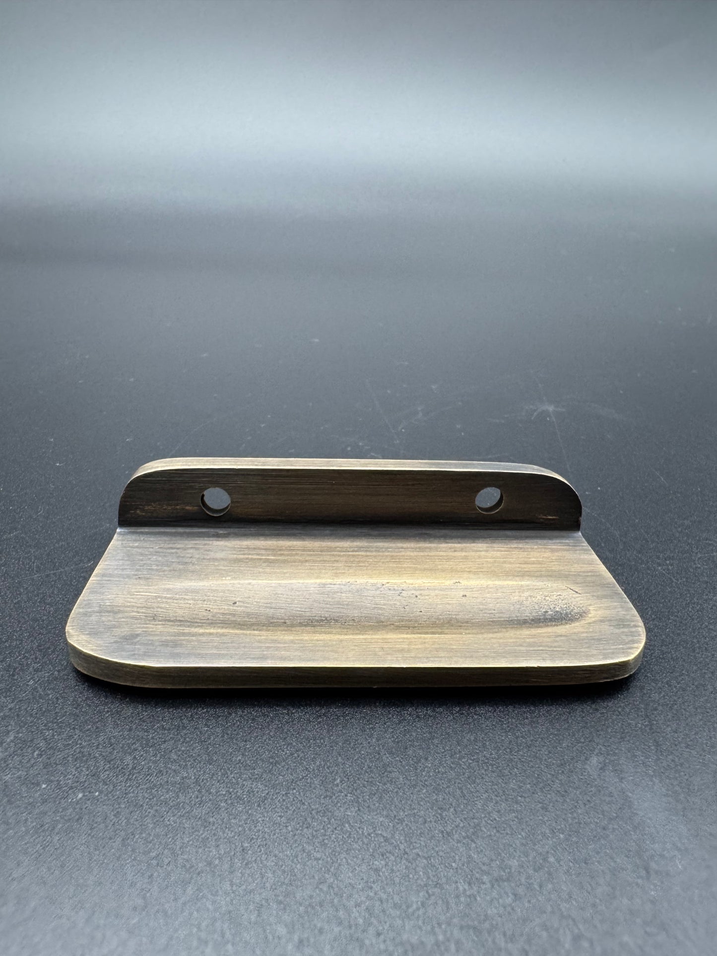 Curved Edge Brass Ledge Pull, 7.4cm