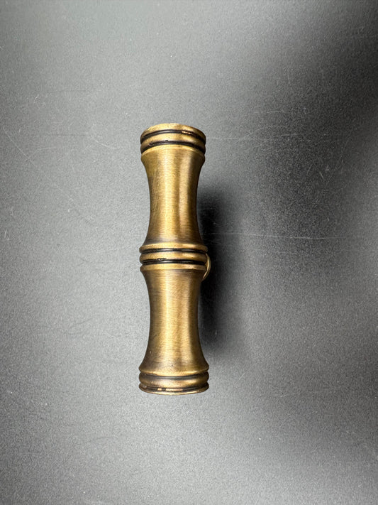 T-Bar Brass Knob with Rings (Set #2), 6.8cm