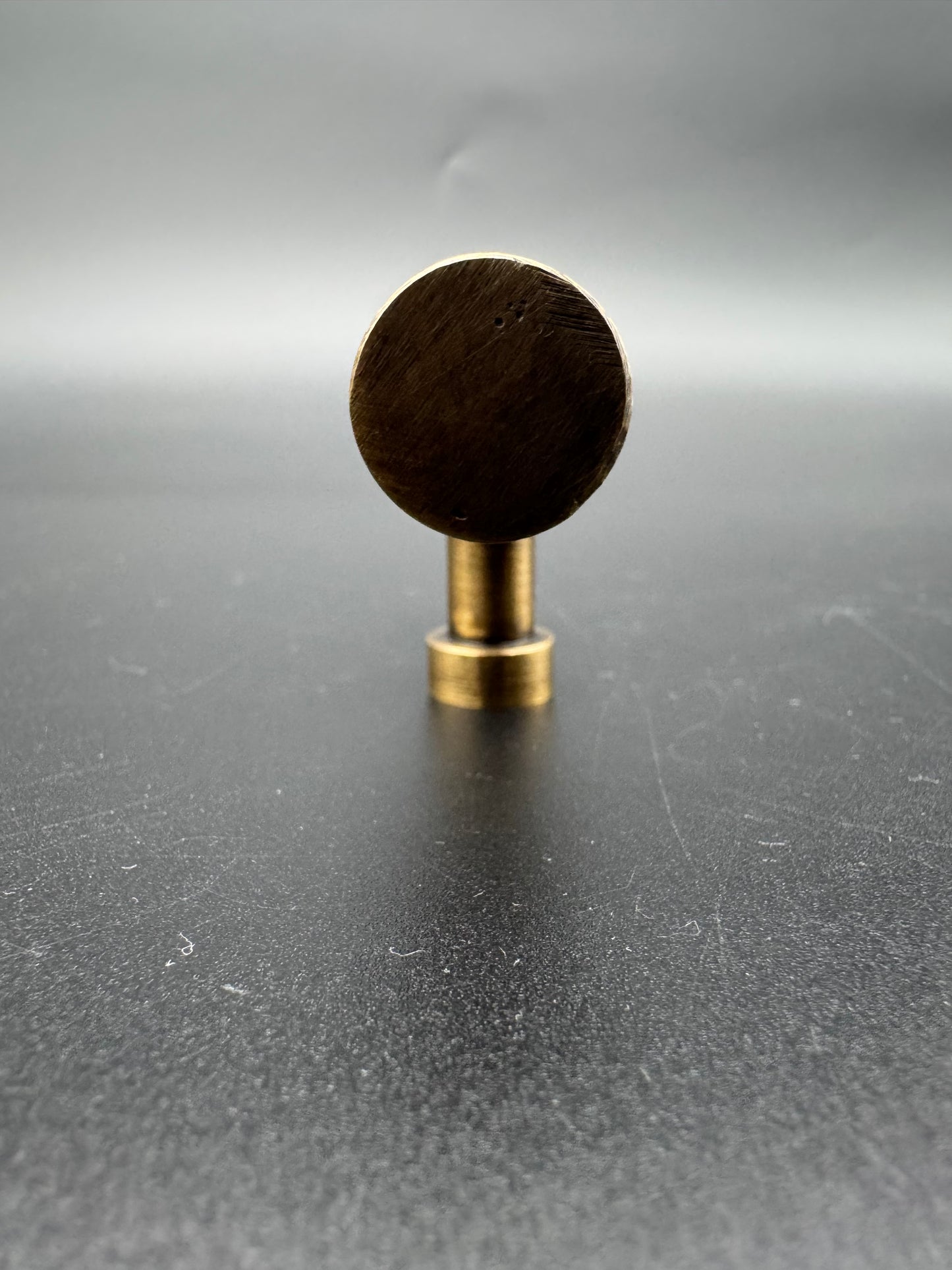 T-Bar Brass Knob with Rings (Set #2), 6.8cm