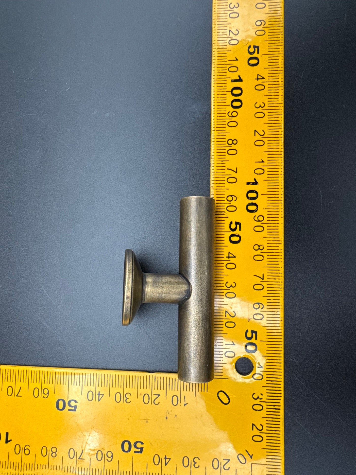 T-Bar Brass Knob, 6cm