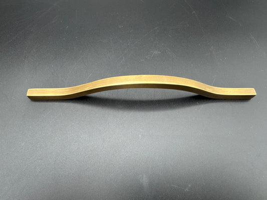 Curve Brass Door Pull, Double Screw, 20cm