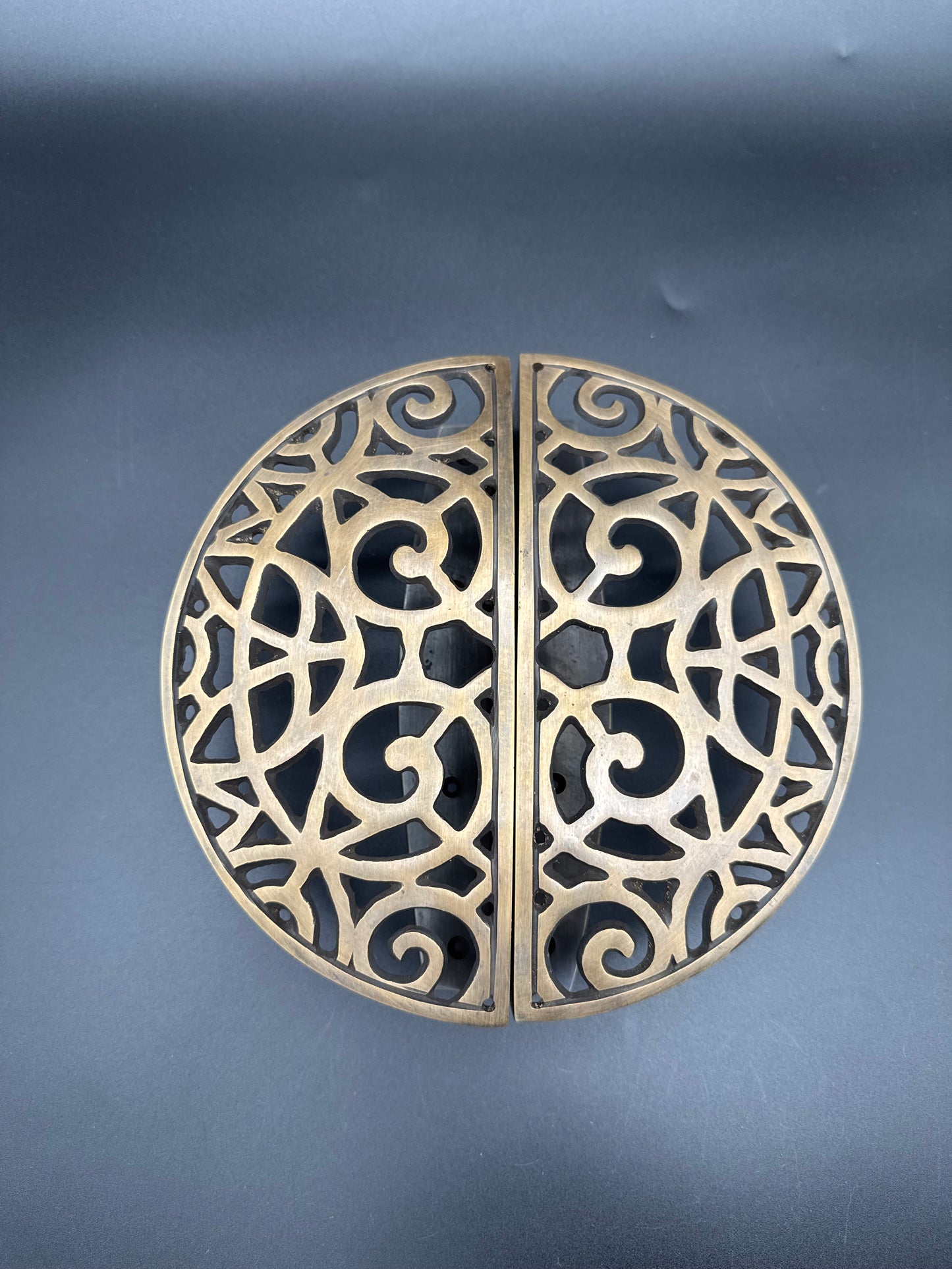 Scroll Semi Circle Brass Pull, Set #5, 20cm